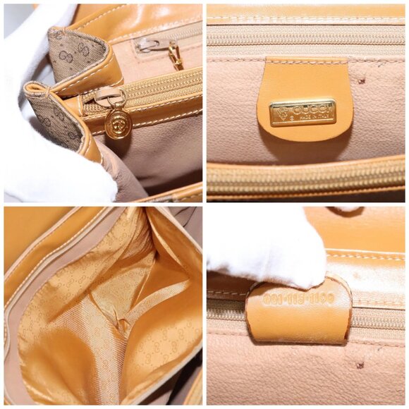 GUCCI Micro GG Supreme Shoulder Bag PVC Beige Gold 001 115 1199 Auth ep7488 - Picture 15 of 16